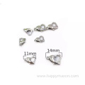 Stainless steel Heart-shaped Clasp Jewelry Making 50 pack